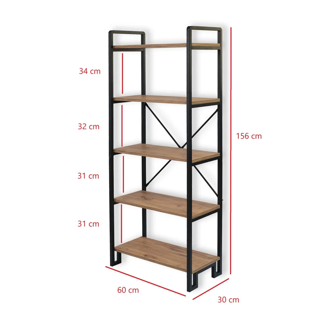 Bibliothèque Abel Robuste en Mélaminé : Solution de Rangement Pin - 4