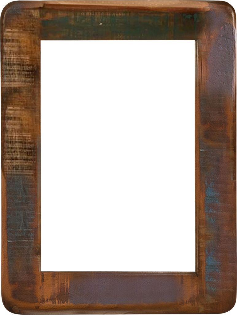 SIT Möbel Wand-Spiegel rechteckig | Altholz lackiert bunt | B 60 x T 3 x H 80 cm | 02690-98 | Serie FRIDGE