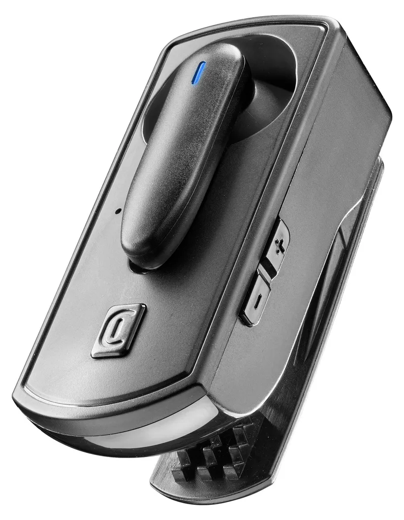 Cellularline Clip PRO Auricolare Bluetooth con Clip e Vibrazione - Nero