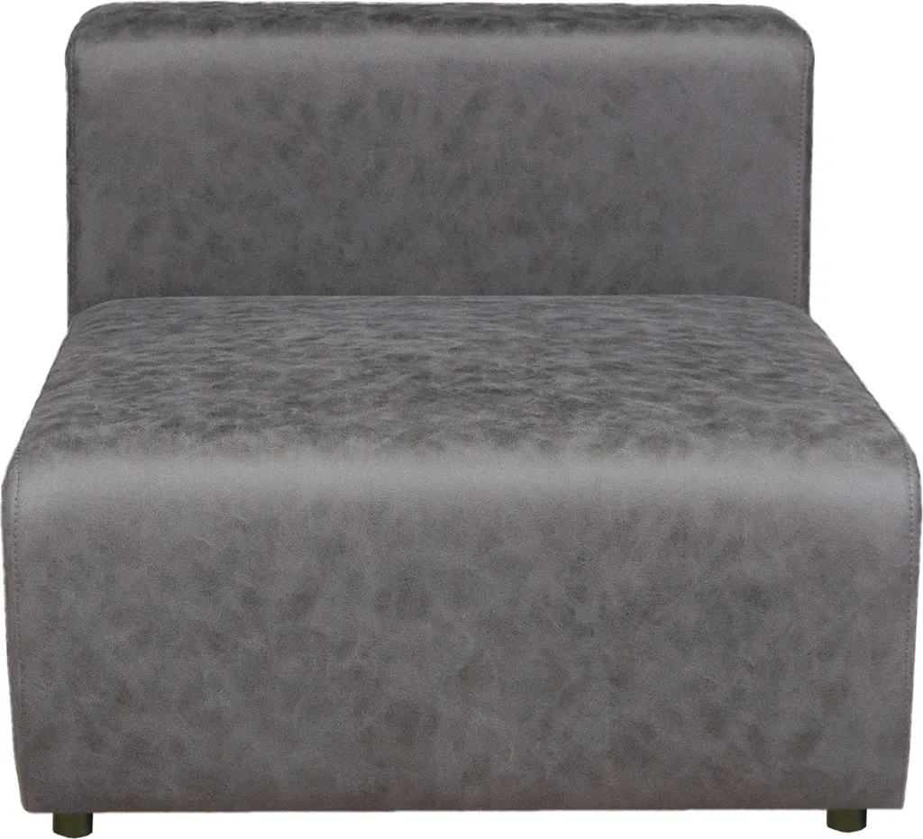 Chauffeuse Centrale Modulable Suldal en Suédine Noire 110 cm