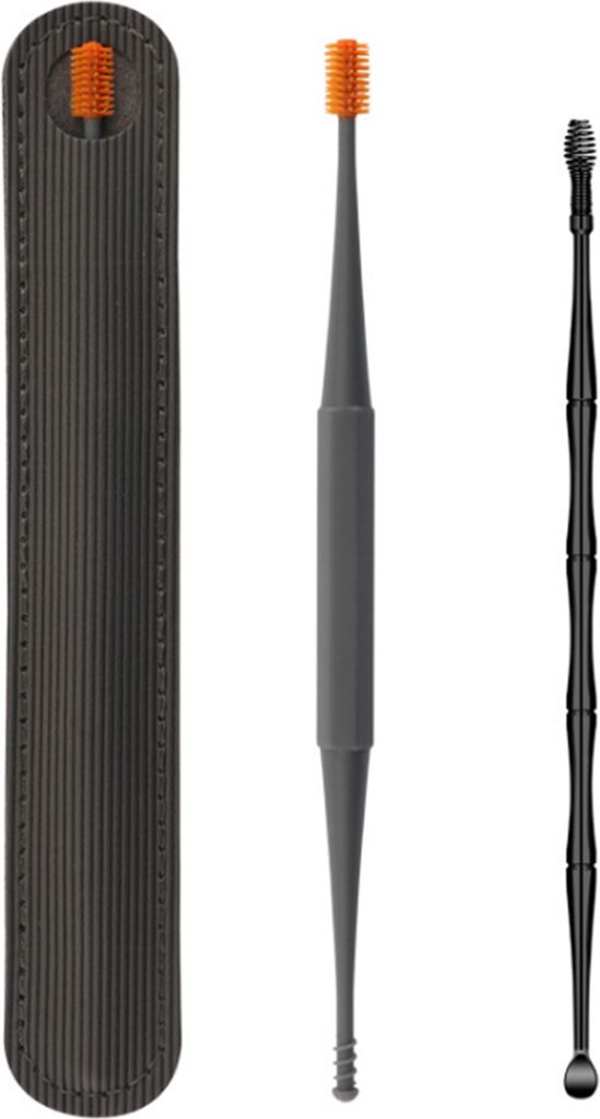 2 Stueck Silikon-Ohrstoepsel, Doppelkopf-Ohrreiniger, Produktbild 