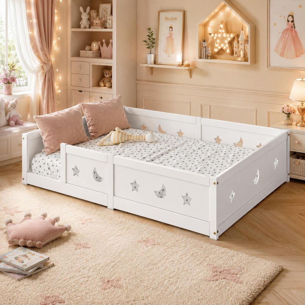 Letto a terra INONEFT, 120x200 cm, con protezioni laterali, Immagine del prodotto 
