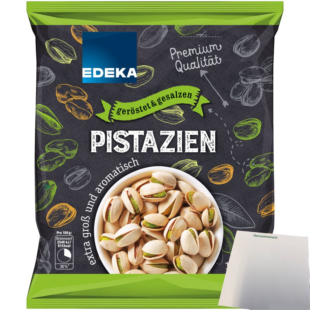 Edeka Pistazien geröstet und gesalzen (150g Packung) + usy Block