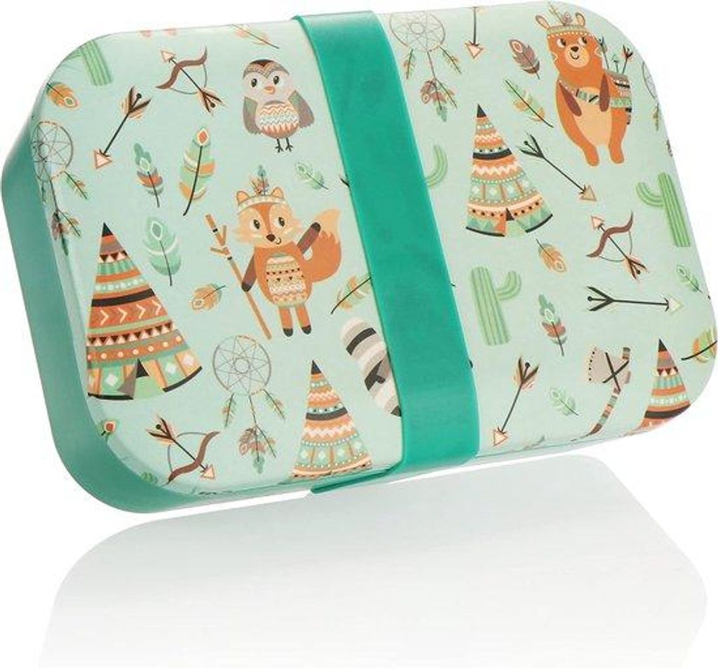 Schulranzenbox für Kinder - mit elastischer Verschlussbox - Aufbewahrungsbox mit indischen Motiven für die Schule und Freizeit