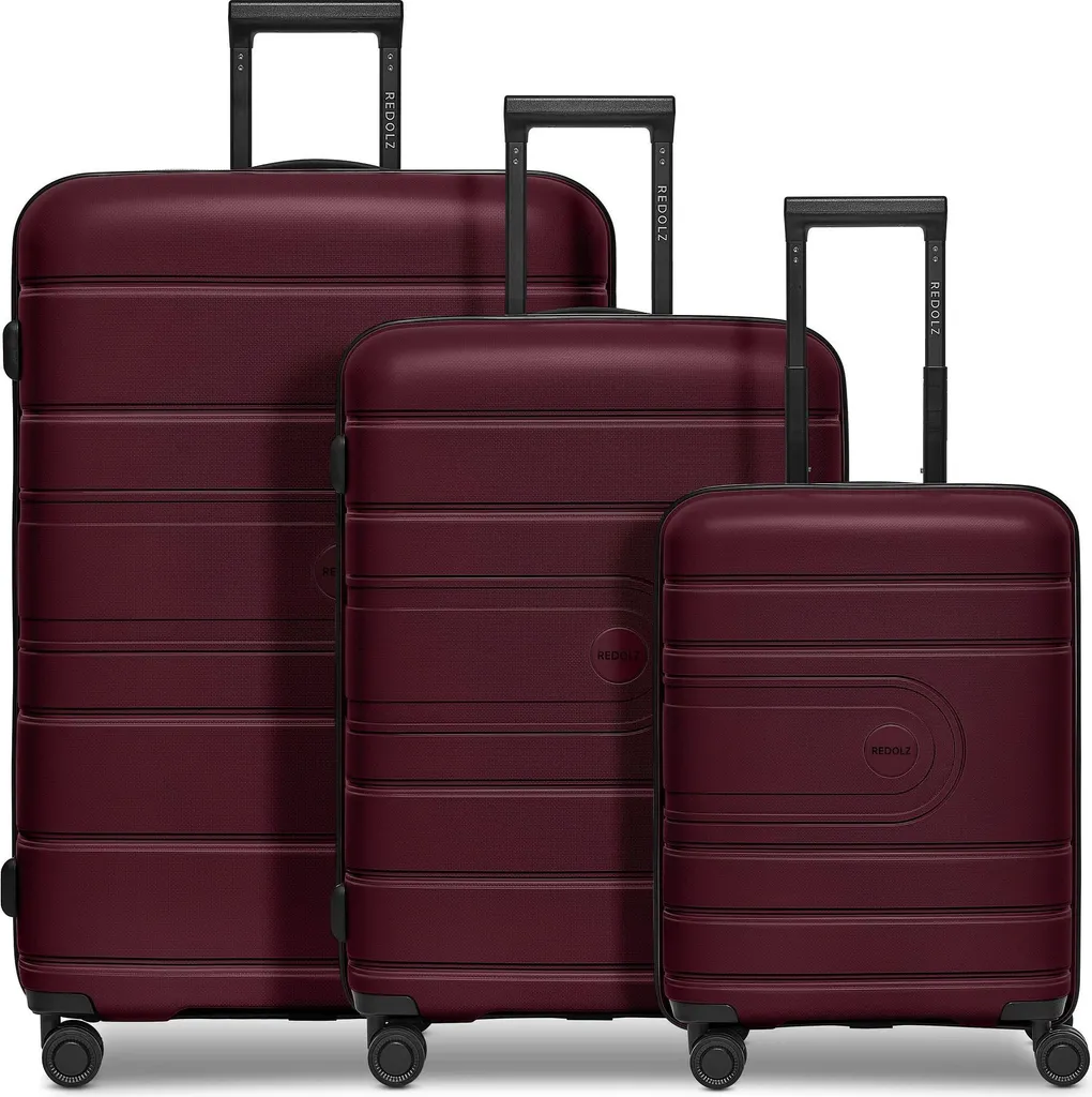 Set Voyage REDOLZ Essentials 11 Valise Cabine 56cm et Soute Bordeaux