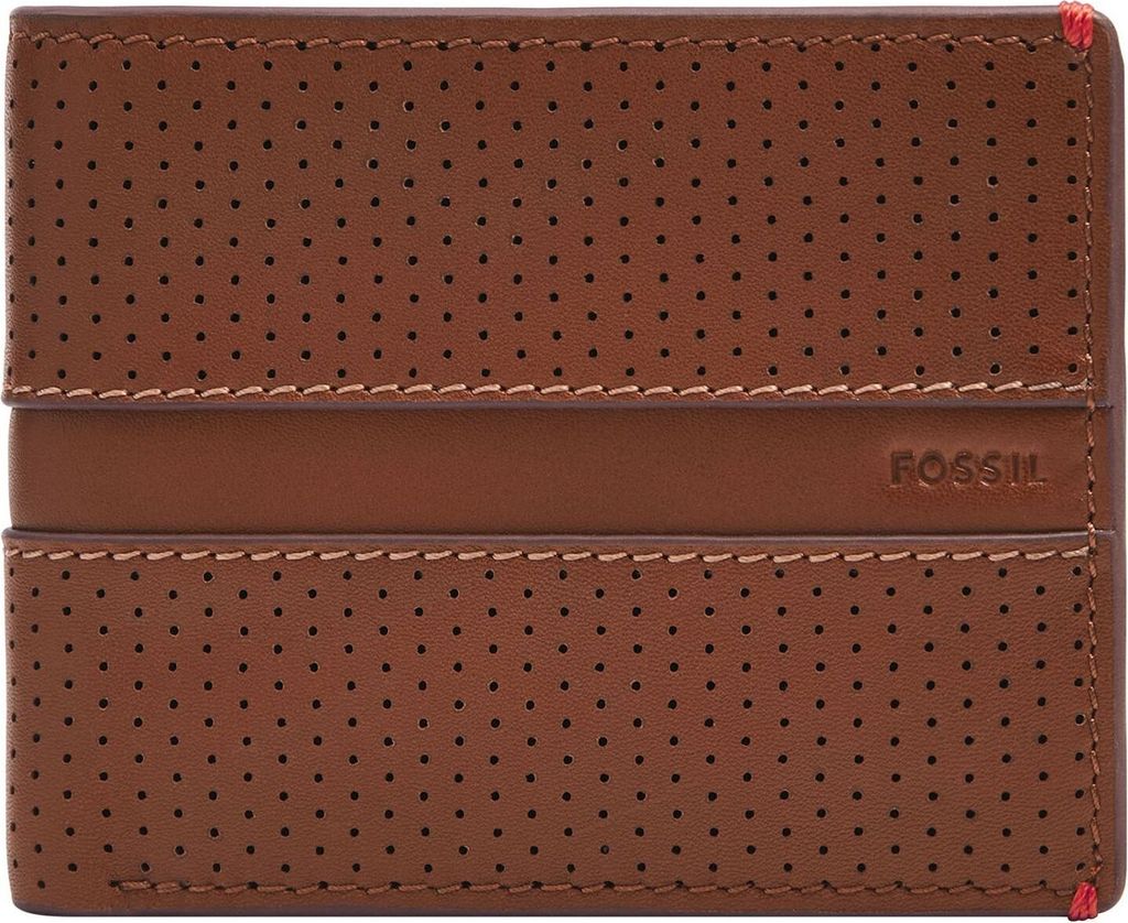 FOSSIL Geldbörse Rennsport Bifold With Flip ID Medium Brown braun