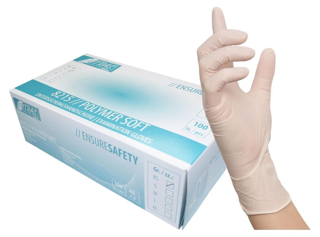 NITRAS unisex Einmalhandschuhe POLYMER SOFT weiß Größe M 100 St.