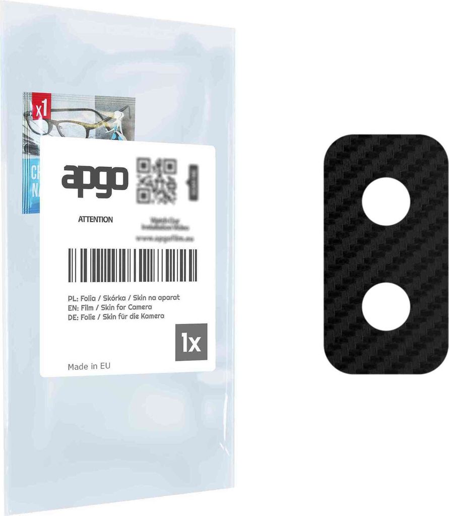 apgo Objektivschutz-Folie, Kameraschutz kompatibel mit Sharp Aquos wish, Carbon-Imitation, Rückseite Schutzfolie für Kamera-Insel, Hinten Folie, ...
