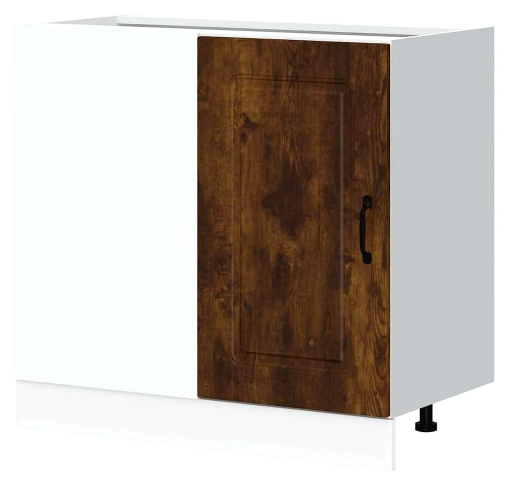Küchenunterschrank Kalmar in Raucheiche, 86 x 46 x 81,5 cm
