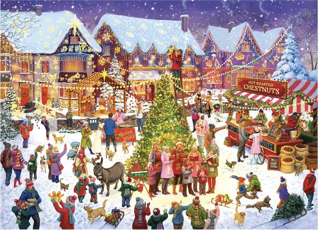 Puzzle Noël 1000 pièces pour soirée hivernale : Gibsons Cadeaux