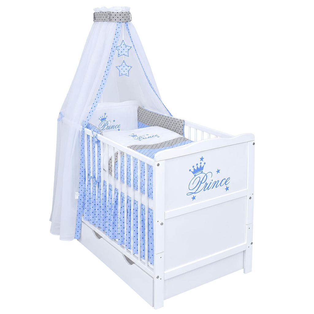 Baby-Delux Babybett Kinderbett Gitterbett Prince 60x120 Produktbild 