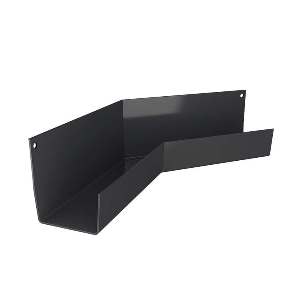 Renoplast RK65 Aluminium Dachrinnenwinkel, Innenwinkel 135° Graphit, Dachrinnen Regenrinne Dachentwässerung Blechkantprofile, Gartenhaus Carport