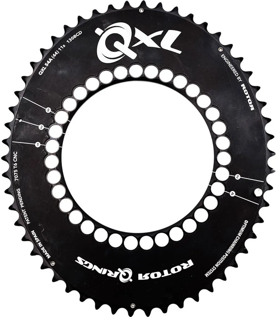 Plateau Route Rotor QXL 44T Noir 130 BCD avec Ovalisation Accrue