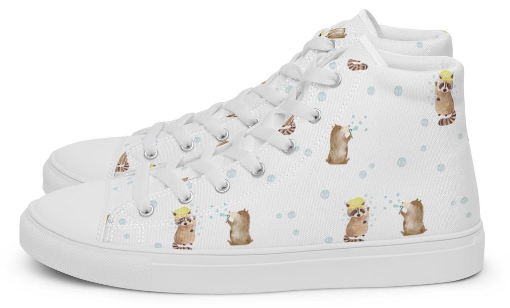 Mr. & Mrs. Panda Sneaker Damen Waschbär Größe 42 - Weiß - Geschenk, Lustige Sprüche, Schuhe, Stoffsneaker, Waschen, Plan, Damenschuhe, Tagträ...