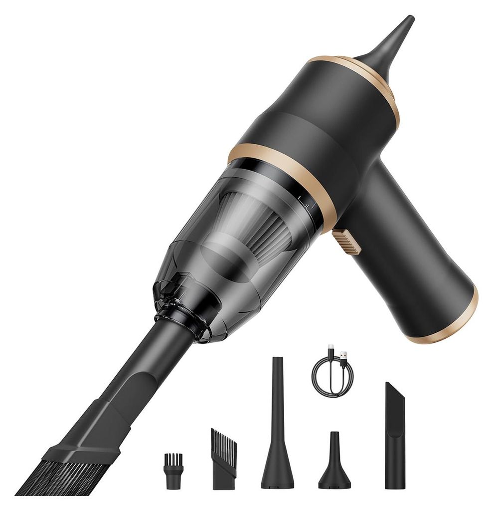 Mini-Autostaubsauger 15000 Pa – Kabelloser Handstaubsauger mit 2 Filtern, ideal für Auto, Sofa, Büro, Haustiere und Zuhause
