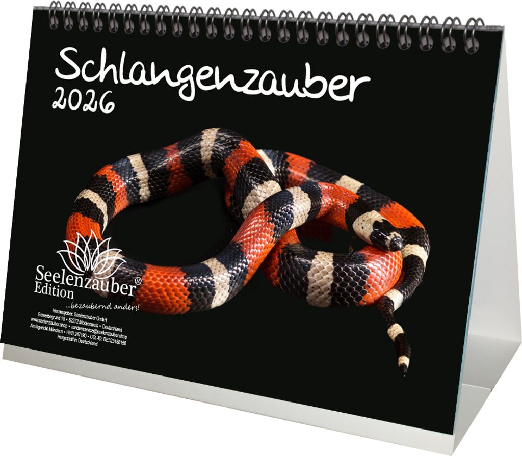 Schlangenzauber DIN A5 Tischkalender für 2026 - Seelenzauber