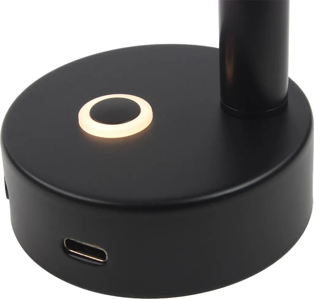 Lampada LED 12V 24V Robusta per Camper Barca USB-C Dimmer - Nero - 8