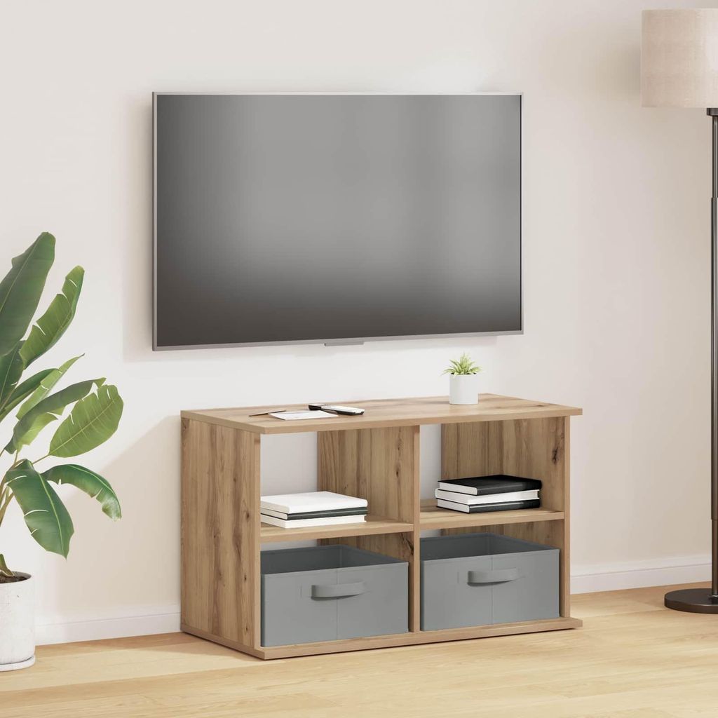 Maison Exclusive - TV-Ständer mit Schubladen Artisan-Eiche 79 x 40 x 48 cm