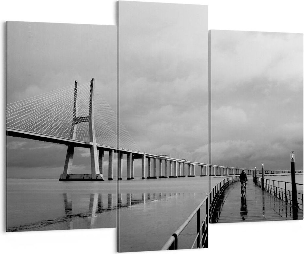 Bild auf Leinwand - Leinwandbild - Architektur fahrrad lissabon tourismus - 130x100cm - Wand Bild - Wanddeko - Leinwanddruck - Bilder - Kunstdruck ...