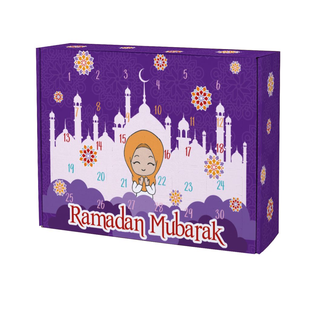 Ramadan Kalender zum selbst Befüllen – DIY Countdown Kalender mit 30 Türchen (Mädchen)