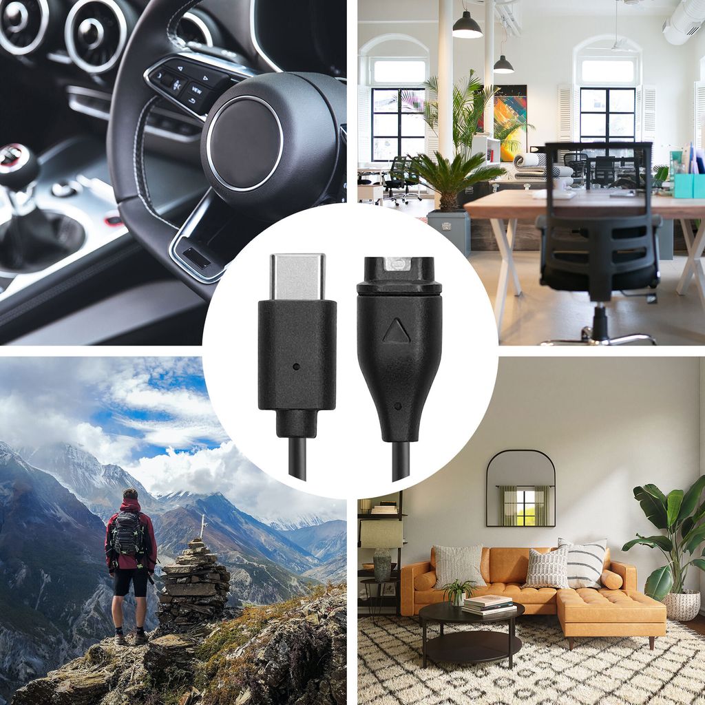 kwmobile USB C Ladekabel kompatibel mit Garmin vivomove 3S Produktbild 5