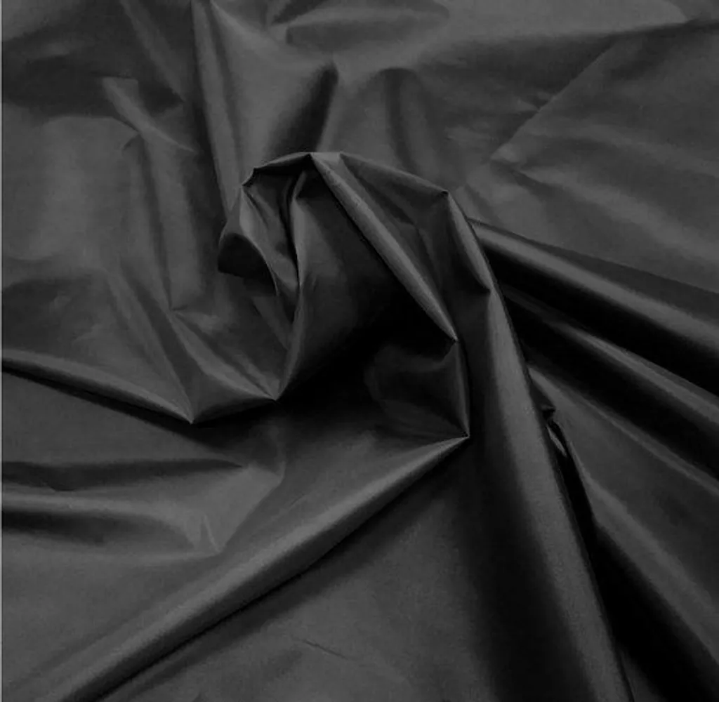 Toile de bâche étanche noire en polyester - Tissu extérieur au mètre