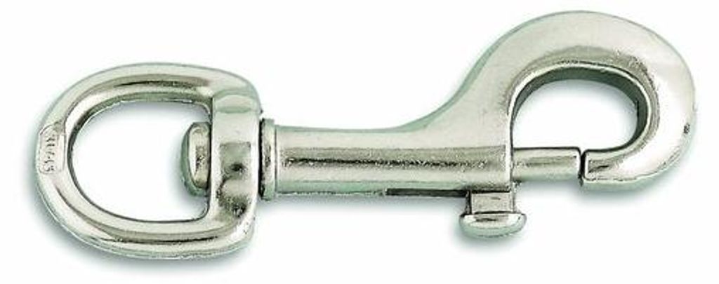 Karabinerhaken verchromt Stahl - 2,5 cm - 20 Stück
