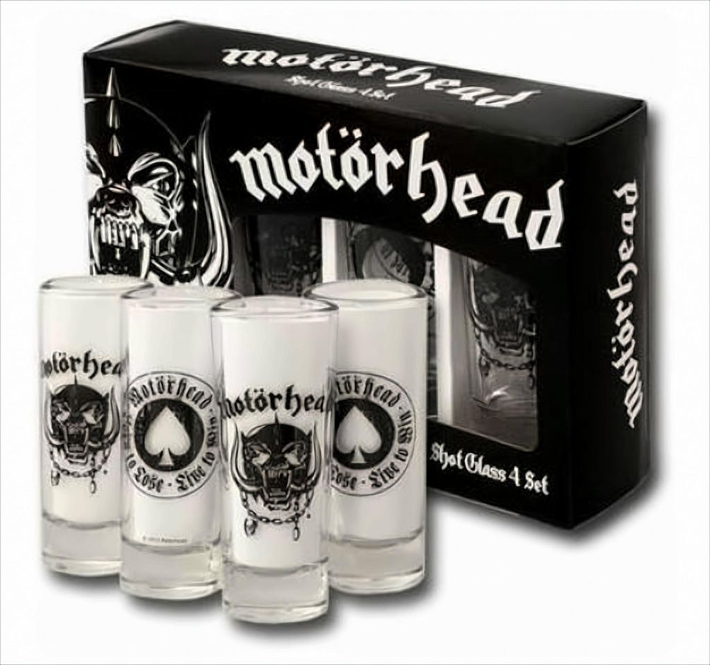 Kkl Motorhead Shotglass 4 Pack Bicchierini In Vetro Nuovo Produktbild 