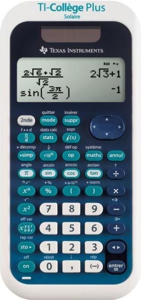 Calculatrice TEXAS INSTRUMENTS TI-College Plus Solaire, Image du produit 
