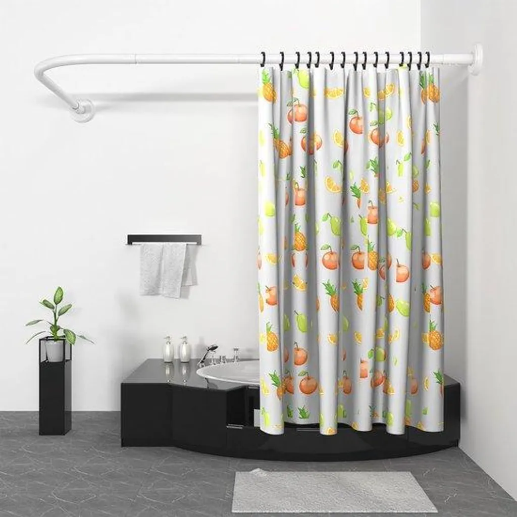 Barre télescopique pour rideau de douche ajustable sans trous ni vis inox