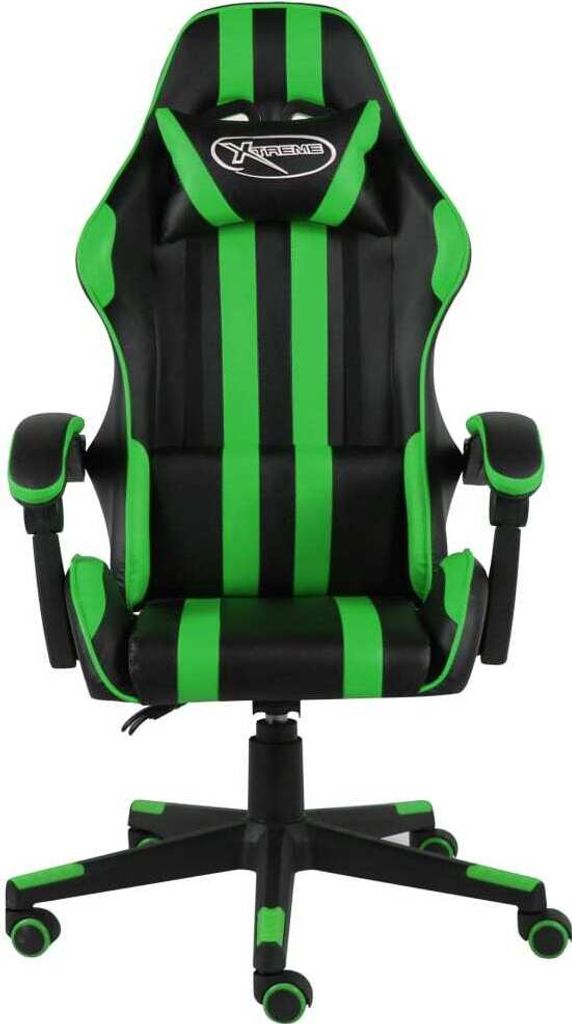 "SALE 2026"Gaming-Stuhl/Schreibtischstuhl, ergonomisch, Chefsessel - Schwarz und Grün Kunstleder - Bürostuhl 150kg DE3621952
