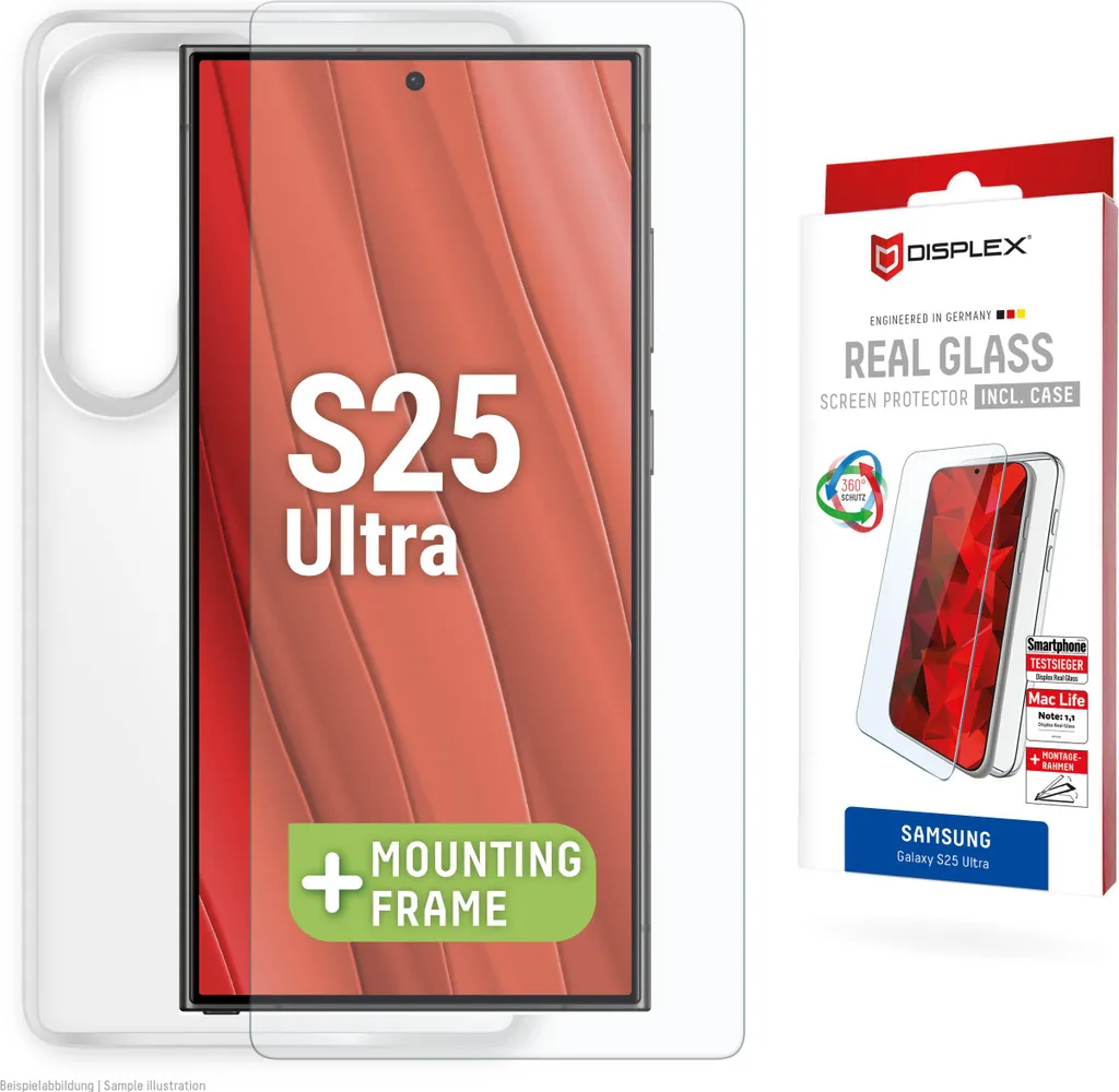 Pellicola Vetro Samsung S25 Ultra Displex 02079 + Cover Gratis