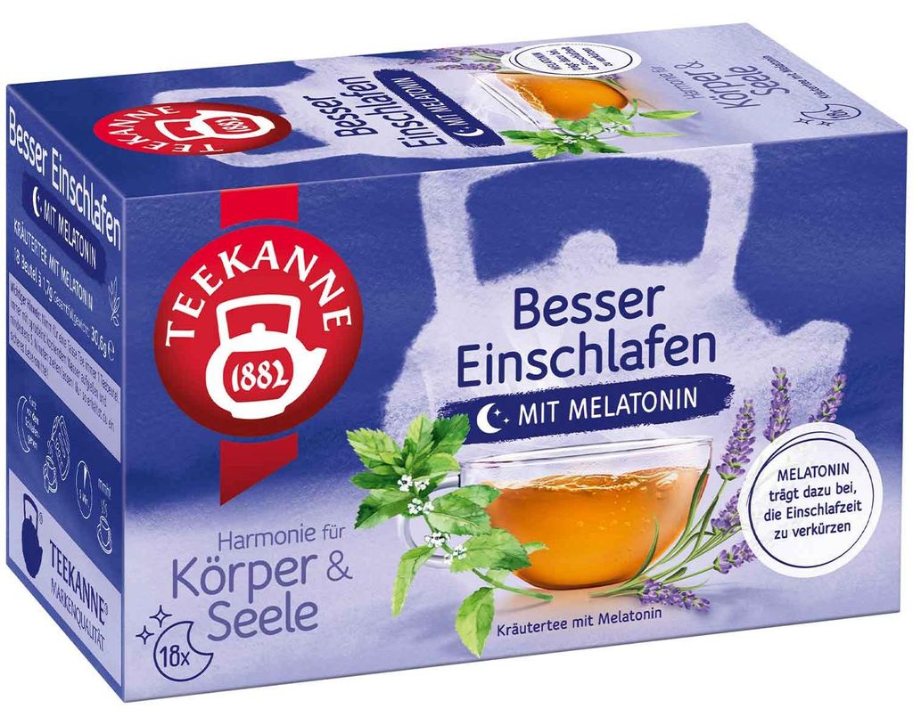 3x TEEKANNE 8000 Besser Einschlafen Tee 18 Portionen Immagine del prodotto 