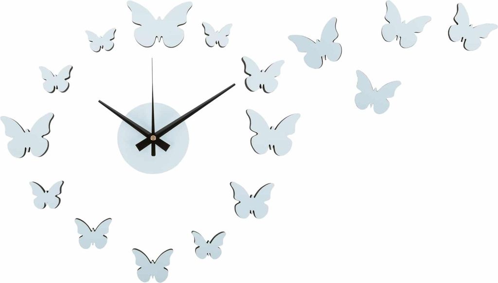 Karlsson - Wanduhr Diy Butterfly - Blau - Ø35cm