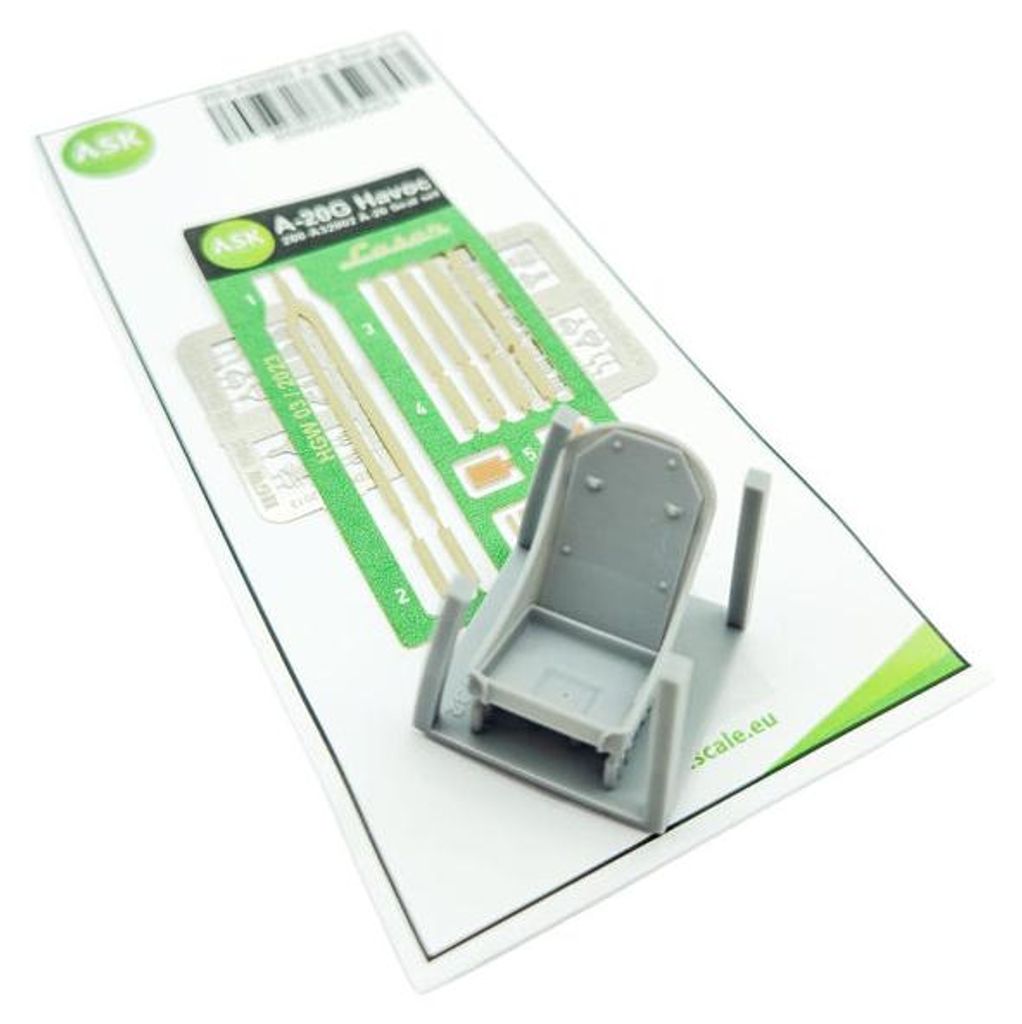 Art Scale Kit 200-A32002 - 1:32 A-20 Havoc - Seat SET - early type with Textil Seat Belts and photoetched belt buckles - Neu