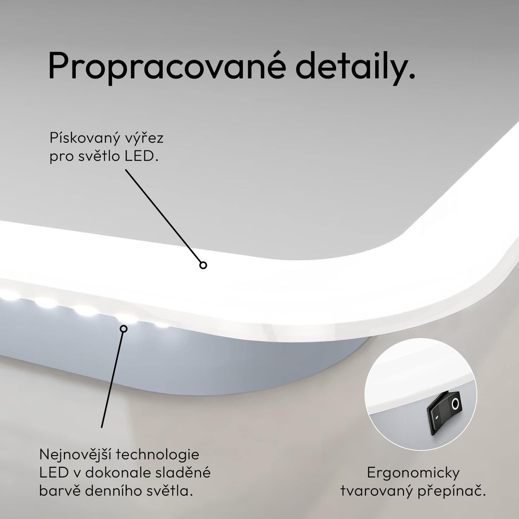 Koupelnové zrcadlo s osvětlením TALOS Moon LED koupelnové Obrázek produktu 4