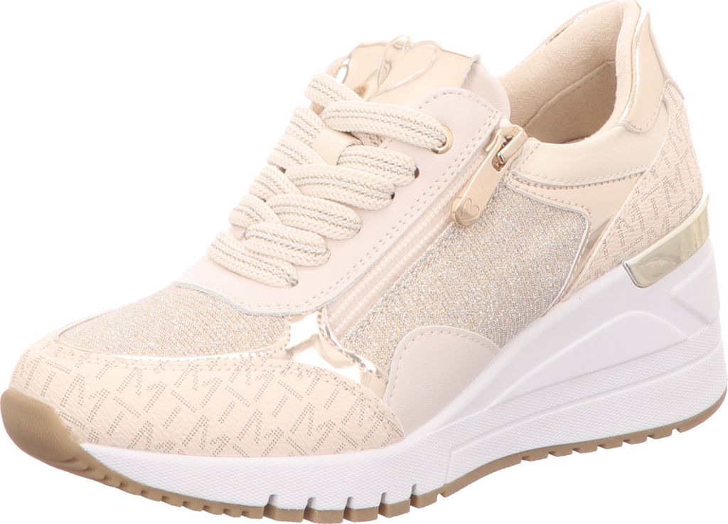 Marco Tozzi Damen Keil Sneaker beige gold