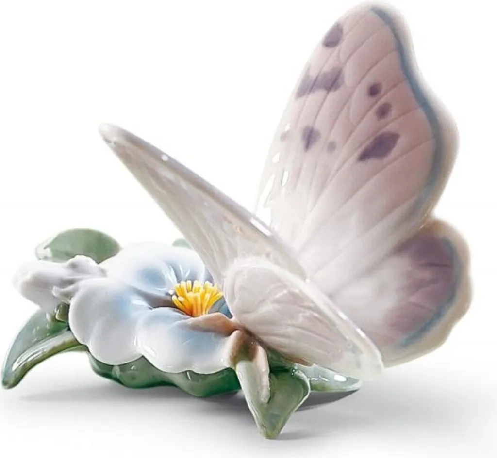 Sculpture Papillon Casa Padrino en Porcelaine Multicolore Luxe 11x8cm