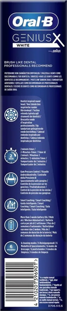 Oral-B Genius X White 396901 Brosse à Dents Électrique avec Intelligence - 11
