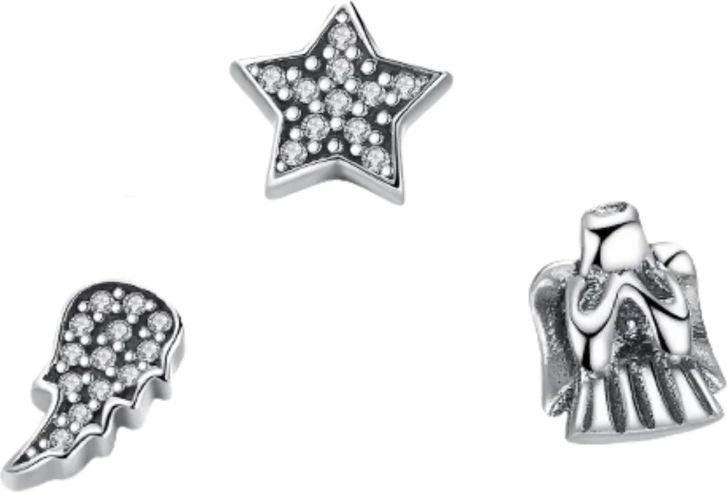 Collana Pandora Angelo Argento S925: Protezione e Stile in un Gioiello
