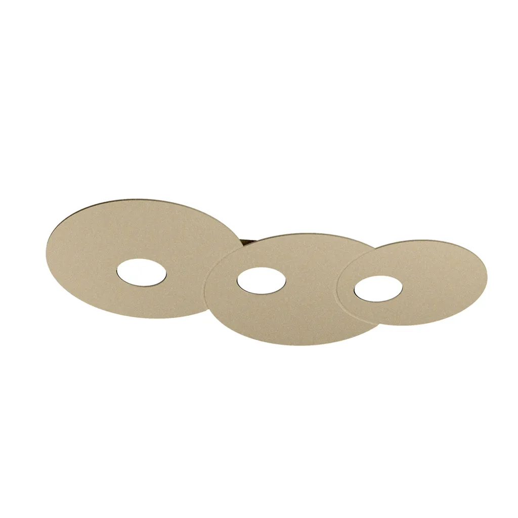 Plafonnier design pour salon Toplight Cloud sable 3 ampoules GX53 67 cm