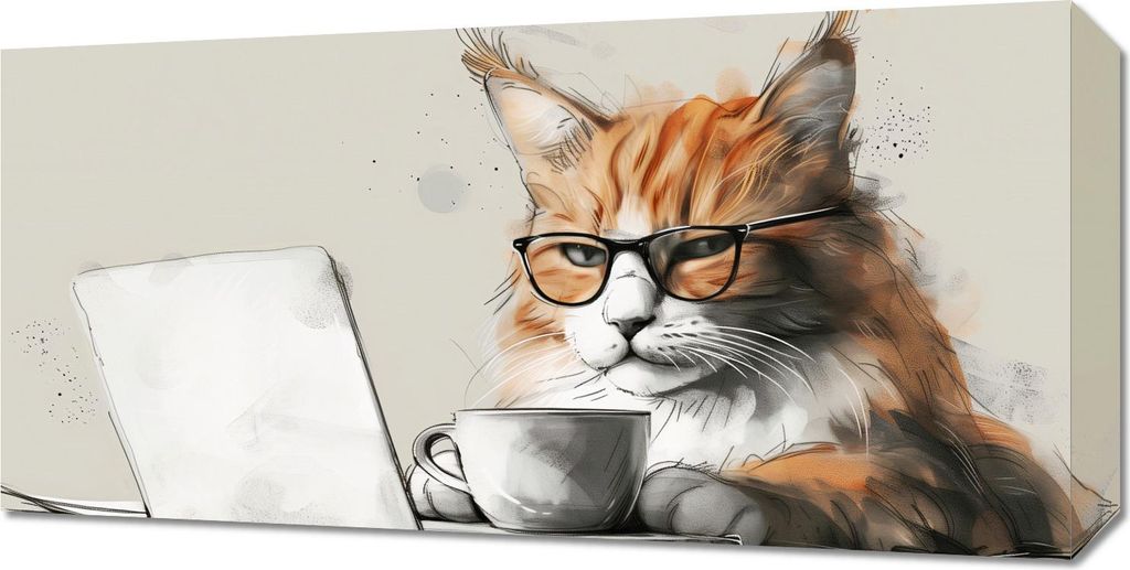 Bild 60x30cm Nicht vor dem Kaffee