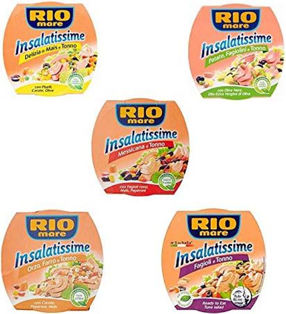 TESTPAKET Rio Mare Insalatissime Thunfisch in Olivenöl Thunfischsalate 5 x 160g