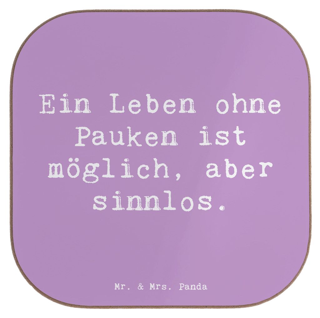Mr. & Mrs. Panda Tassen Untersetzer Spruch Pauken Leben - Lavendeltraum - Geschenk, Musikinstrument, Tasse, Timpani, gläseruntersetzer, Musiker, G...