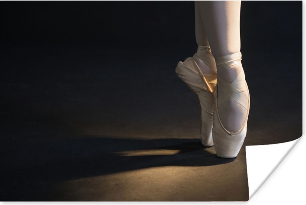 MuchoWow Poster Nahaufnahme Ballettschuhe 60x40 cm - Schlafzimmerdekoration