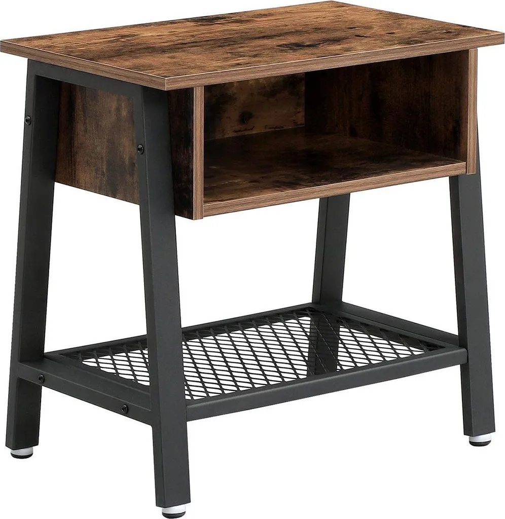 Tavolino da Caffè Quadrato Stile Industriale - Salotto Moderno