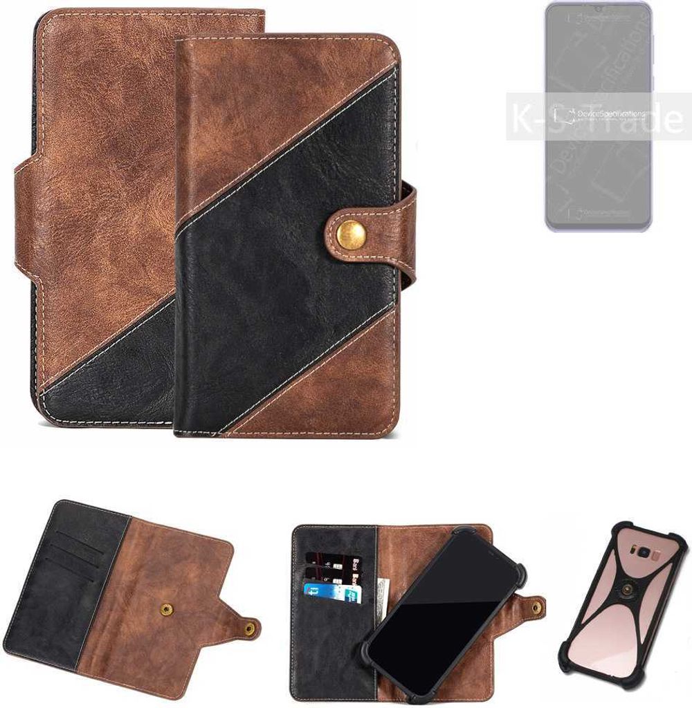 K-S-Trade Handyhülle Schutzhülle Bookstyle Case kompatibel mit Ulefone Note 6 Klapphülle Cover Hülle Schutztasche 1x