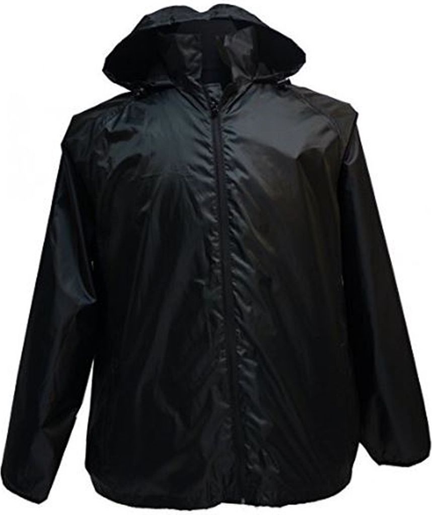 Übergrößen Leichte Regenjacke 12XL Schwarz