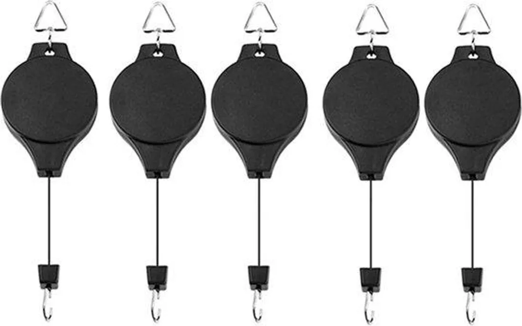 Crochets réglables universels pour balcon, lot de 5 supports noirs robustes