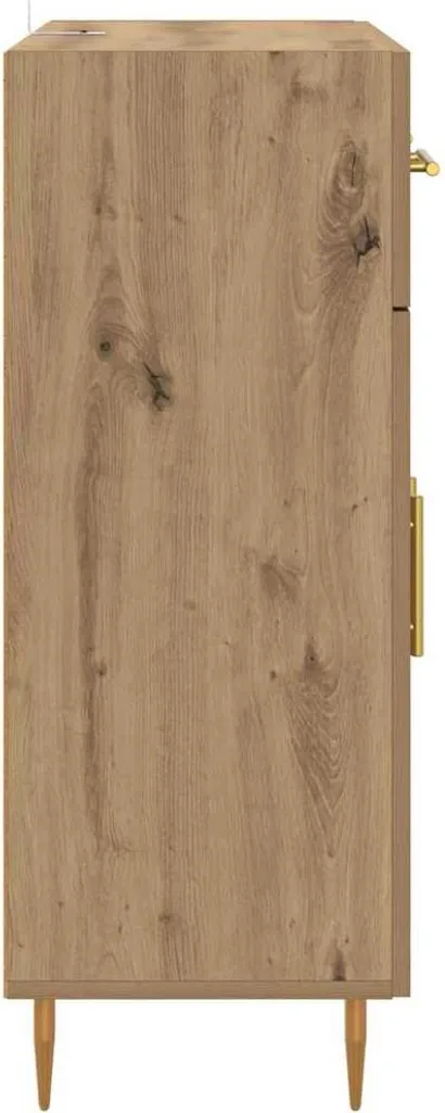 Credenza Rovere Artisan 69,5x34x90 cm | Mobile Buffet Salvaspazio Cucina - 7